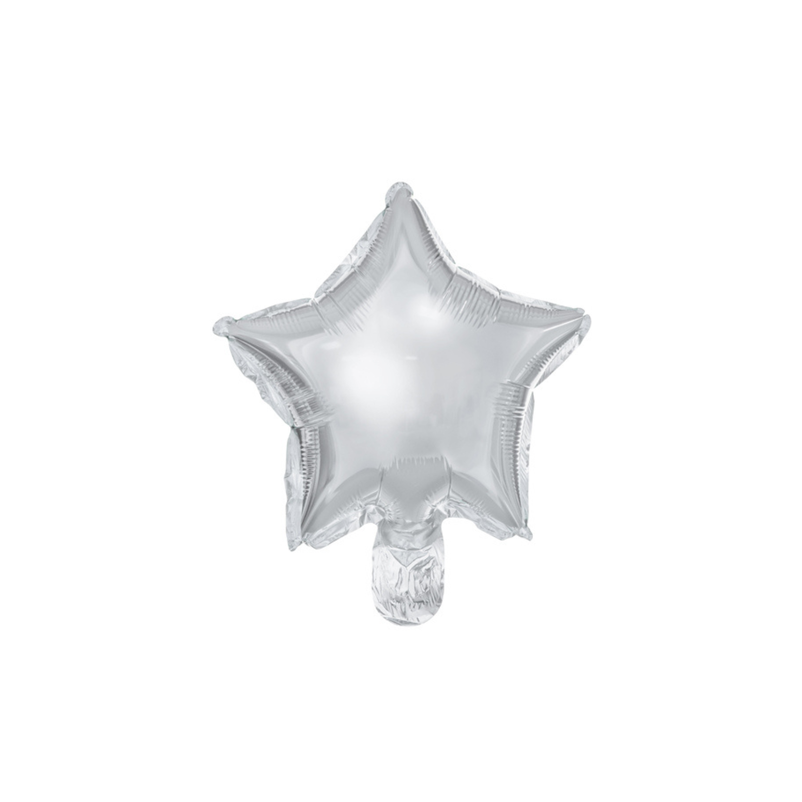 folieballon in de vorm van een ster zilverkleurig 25 cm