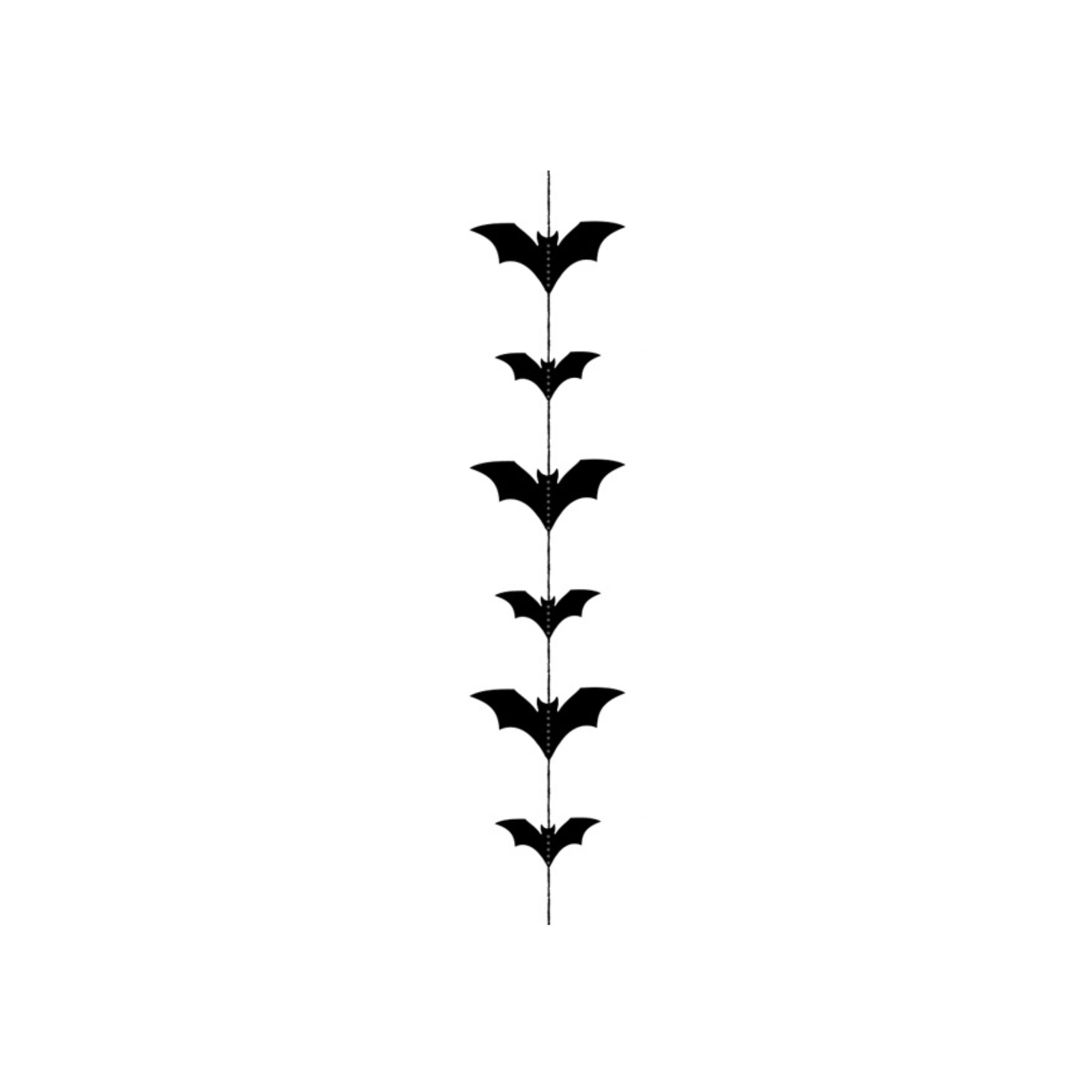Halloween decoratie slinger met zwarte vleermuizen