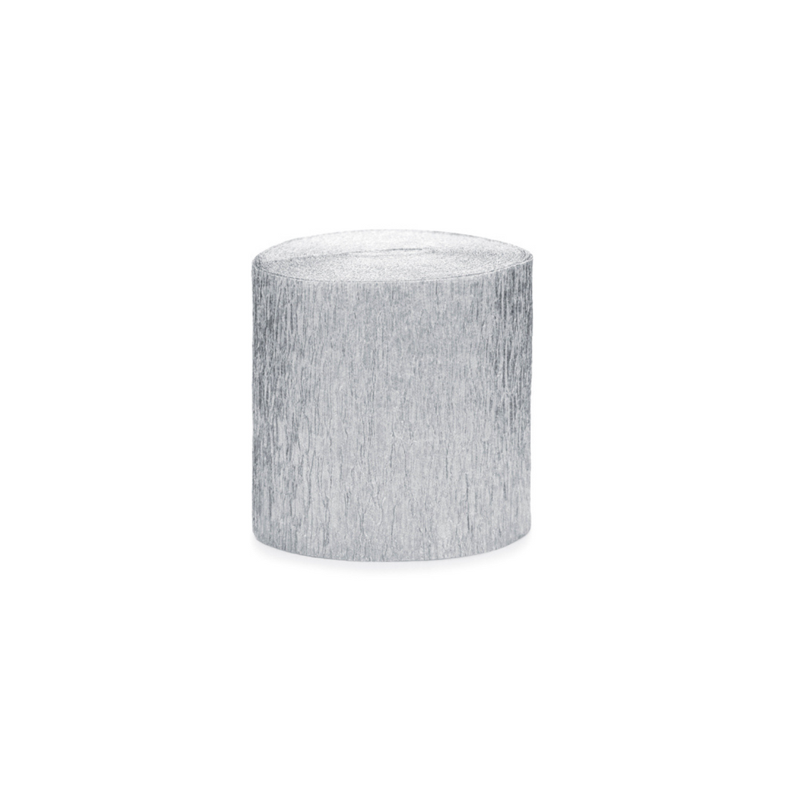 Crepe streamers zilver 4 stuks