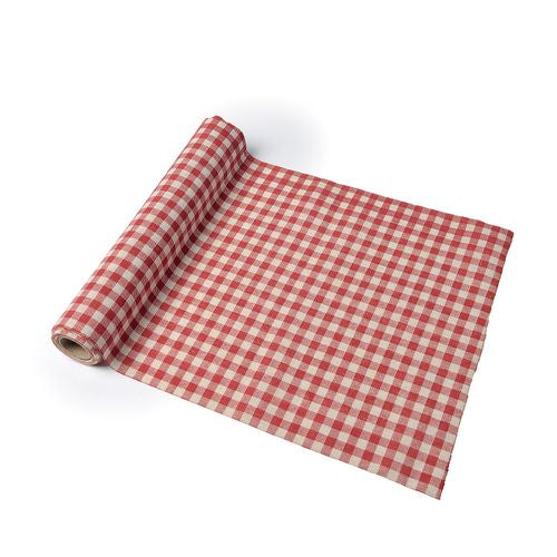 tafelloper vichy ruitjes rood wit