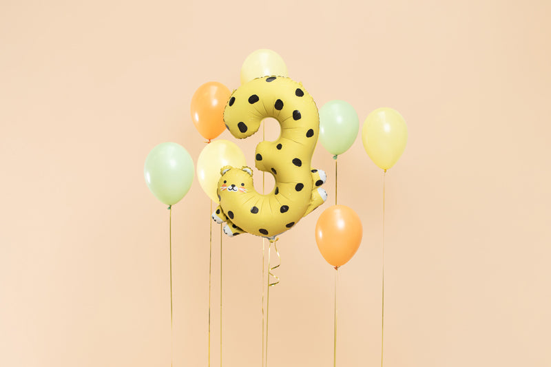 Cijferballon 3 cheetah