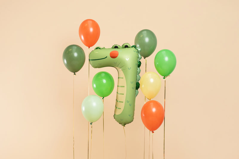 folieballon cijfer 7 krokodil