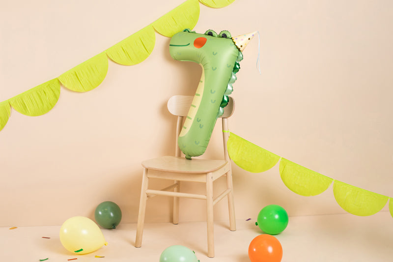 folieballon cijfer 7 krokodil