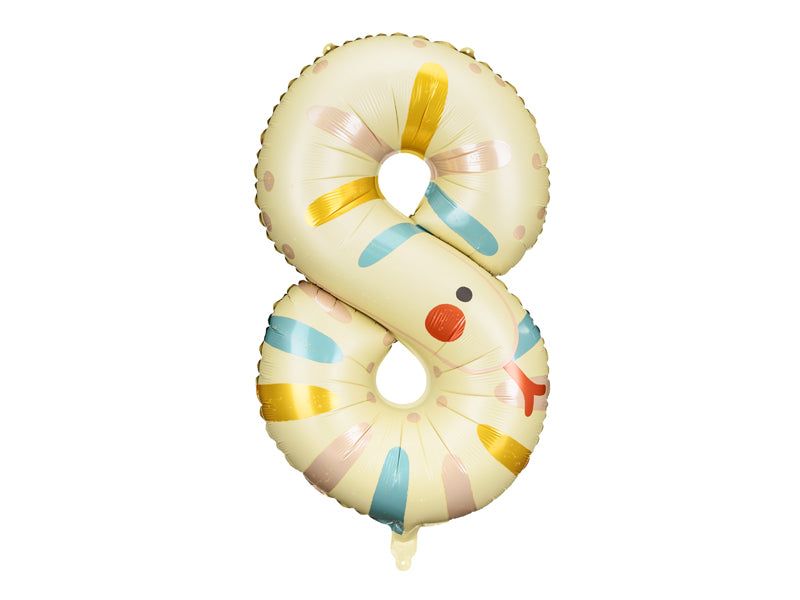 Folieballon cijfer acht slang 