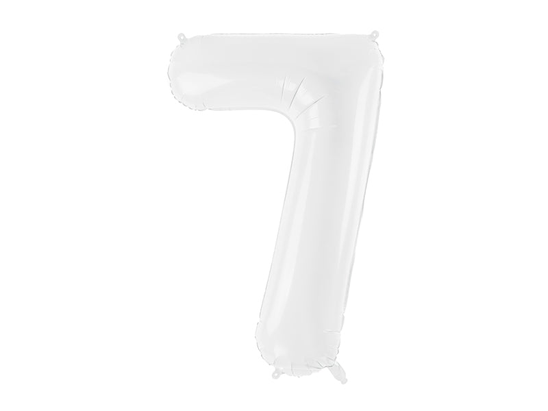 cijferballon wit nummer 7