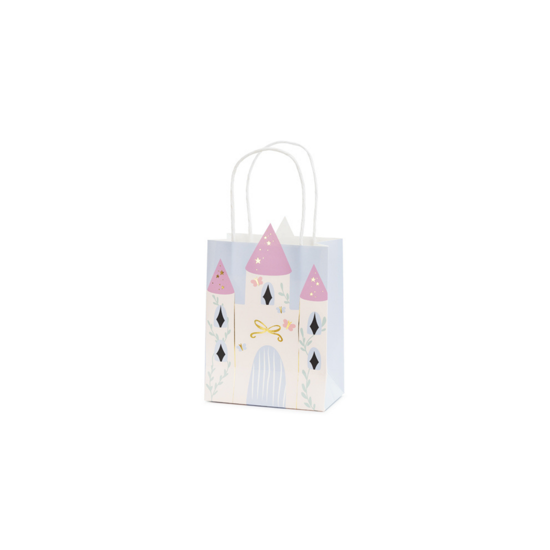 Papieren tasjes kasteel 6 stuks
