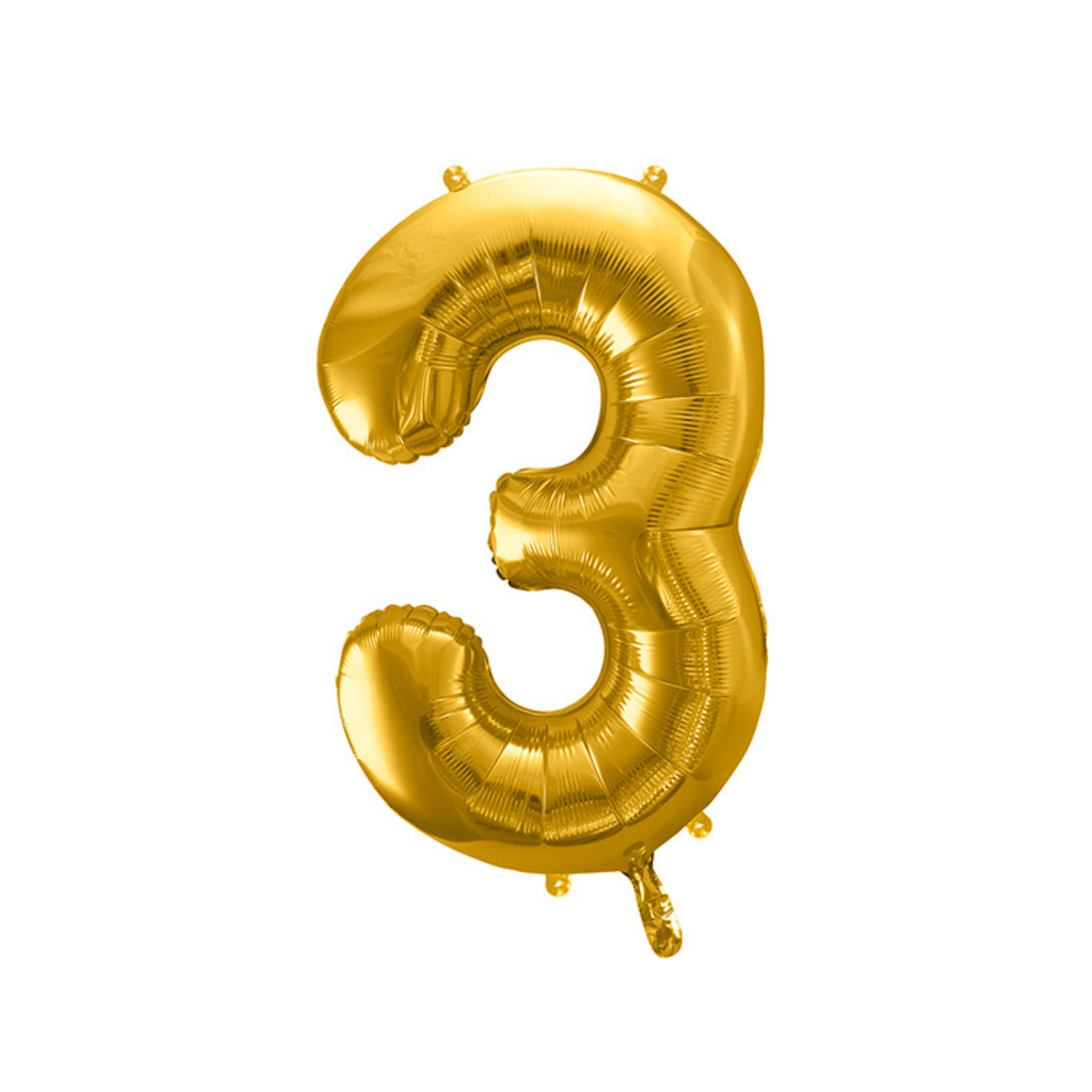 folieballon cijfer goud nummer 3