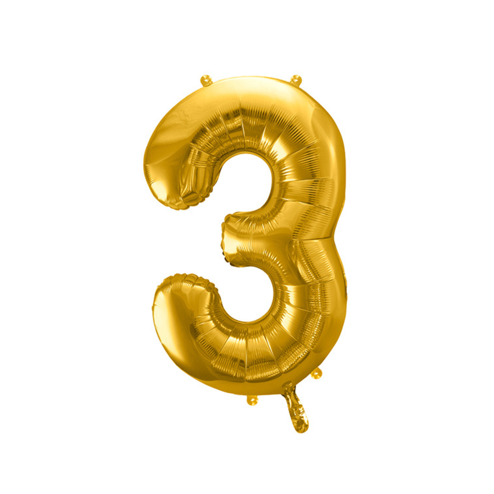 folieballon cijfer goud nummer 3