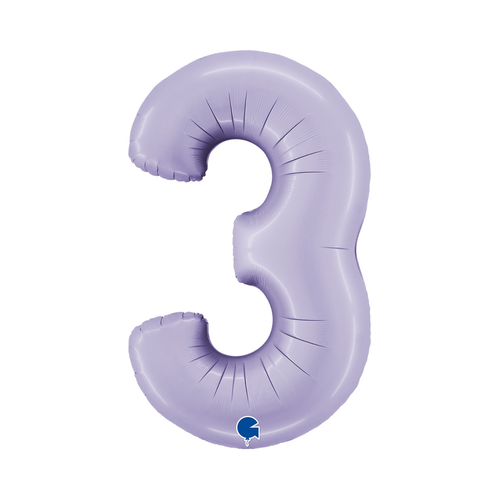 folieballon cijfer kleur lila nummer 3