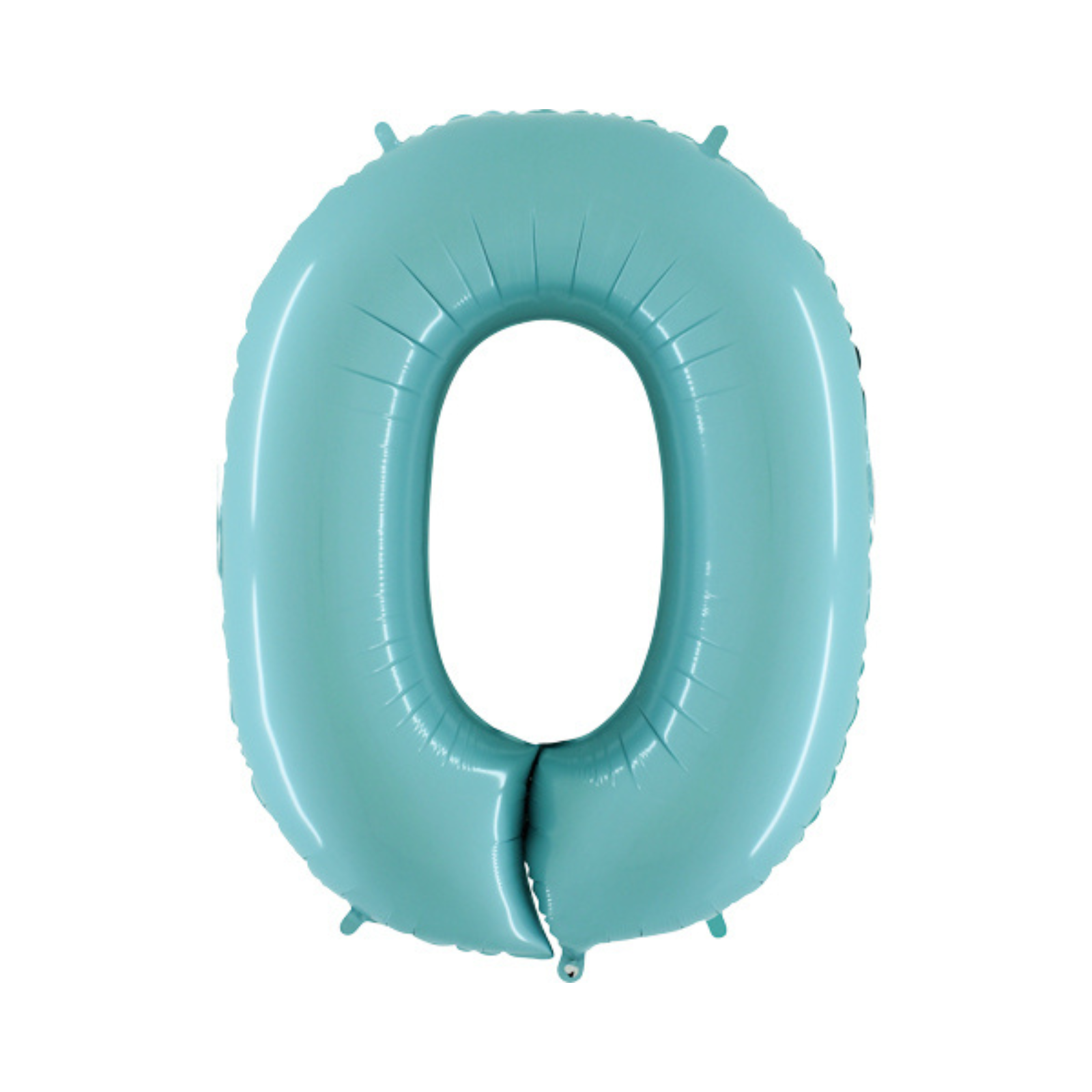 folieballon cijfer lichtblauw nummer 0