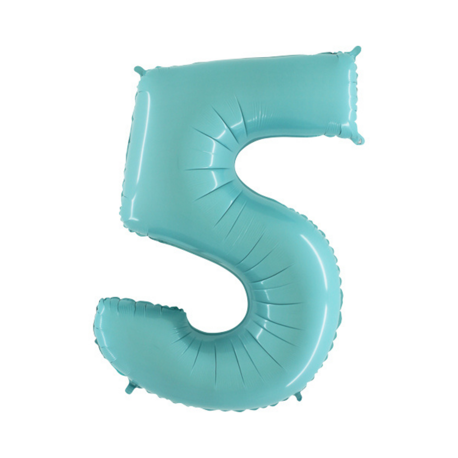 folieballon cijfer lichtblauw nummer 5