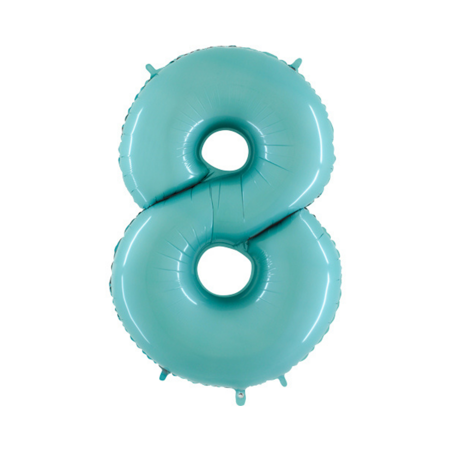 folieballon cijfer lichtblauw nummer 8