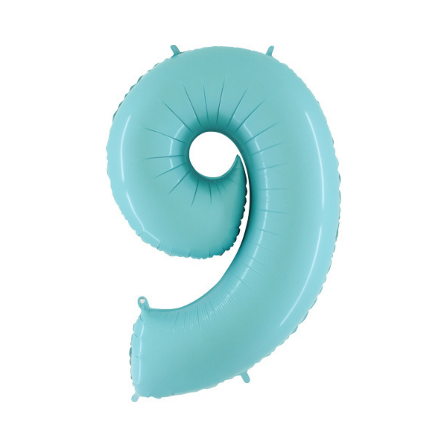 folieballon cijfer lichtblauw nummer 9