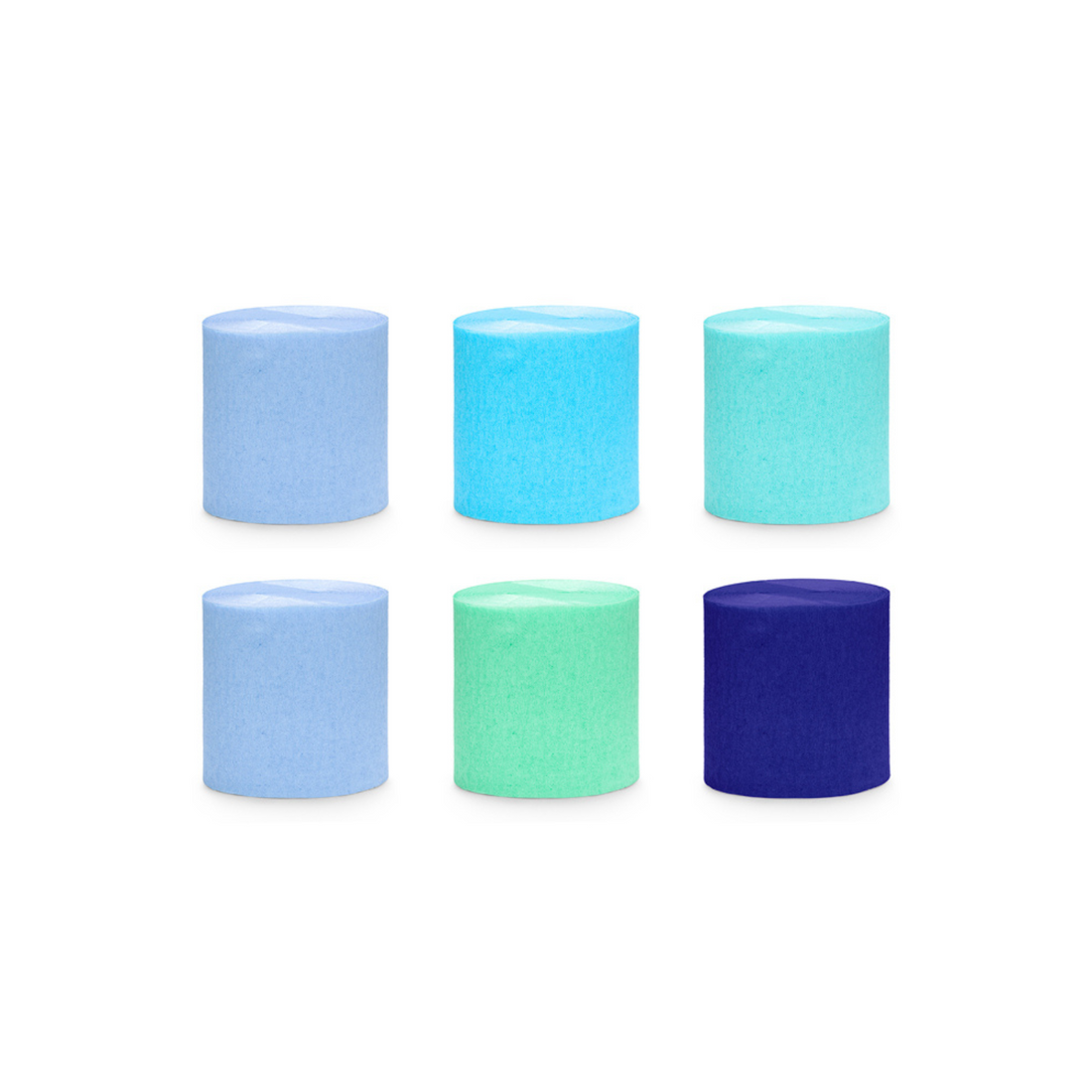 Crepe streamers green blue mix