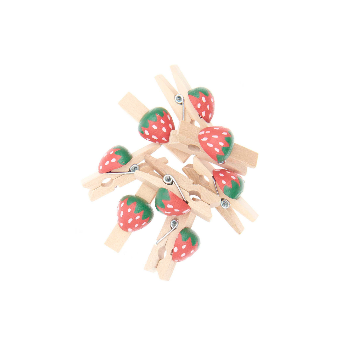 Deco knijpertjes aardbei 8 stuks