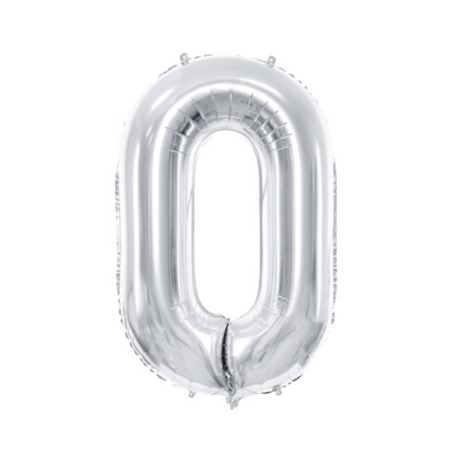 Cijferballon XL (34 inch / 86 cm) zilver 0 - 9