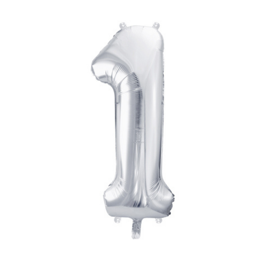 Cijferballon XL (34 inch / 86 cm) zilver 0 - 9
