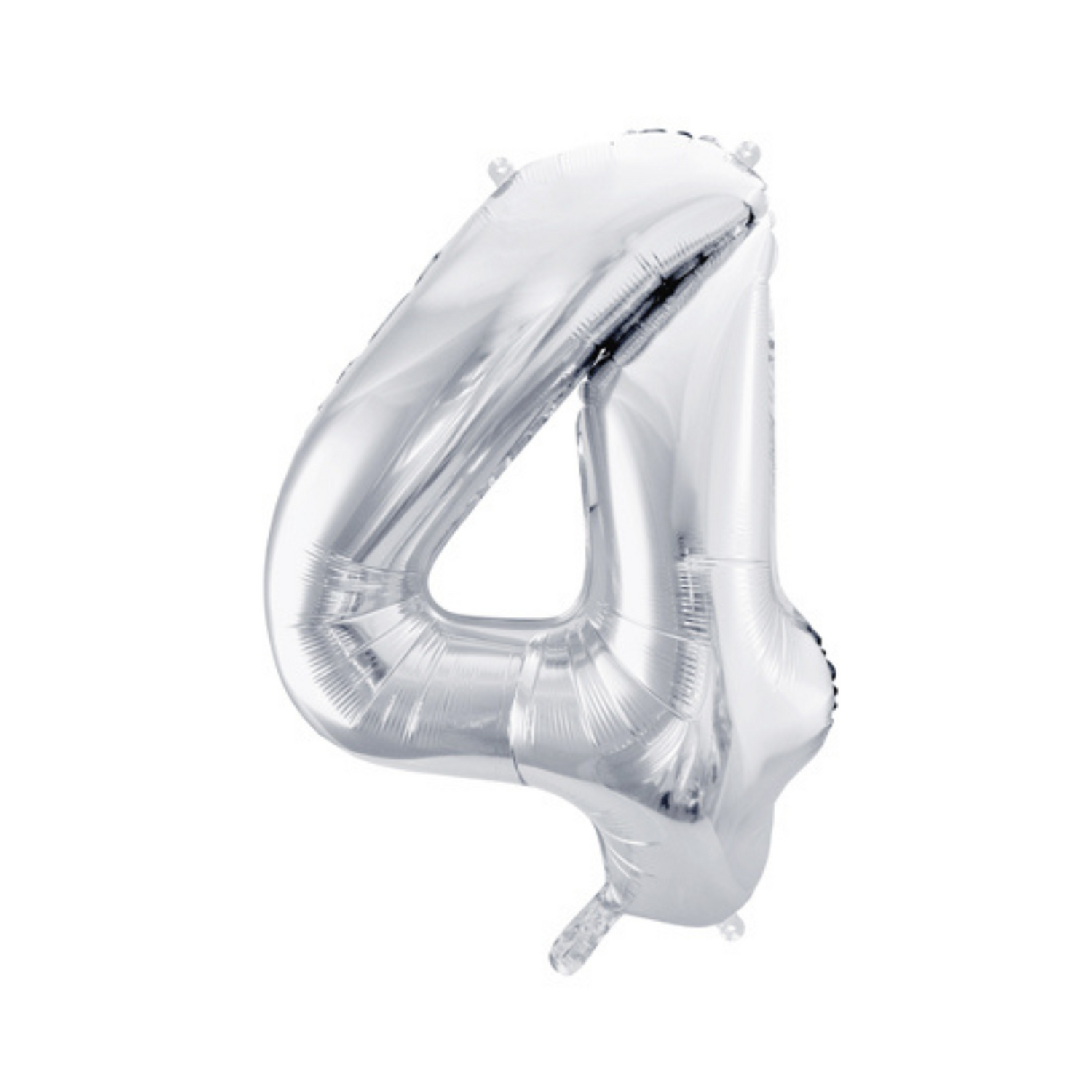 Cijferballon XL (34 inch / 86 cm) zilver 0 - 9