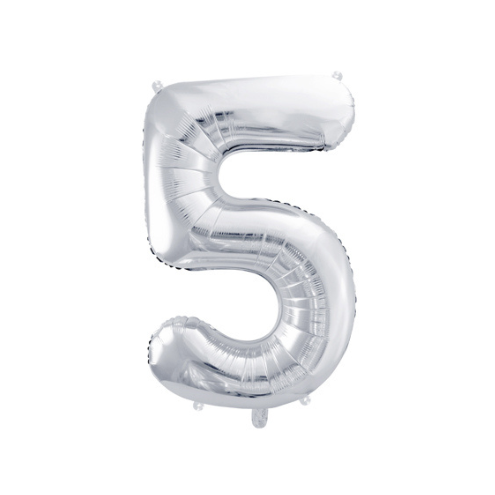 Cijferballon XL (34 inch / 86 cm) zilver 0 - 9