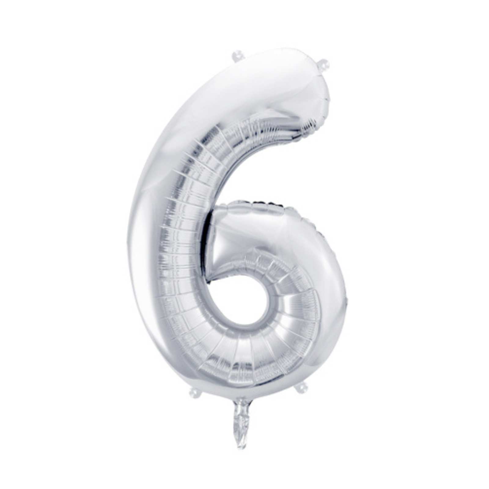 Cijferballon XL (34 inch / 86 cm) zilver 0 - 9