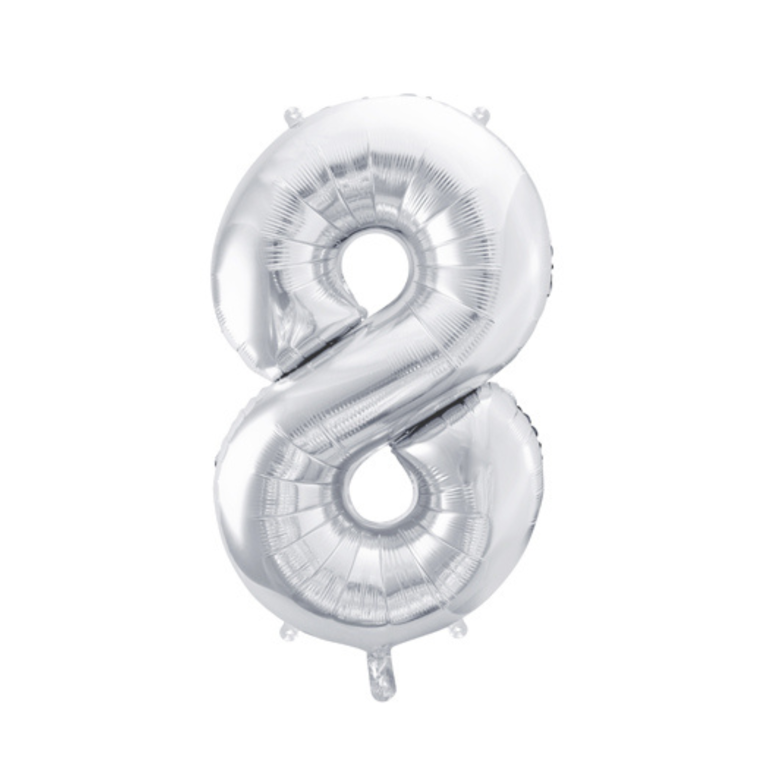 Cijferballon XL (34 inch / 86 cm) zilver 0 - 9