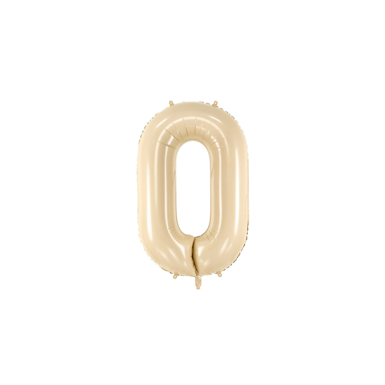 Cijferballon L (28 inch / 72 cm) beige 0 - 9