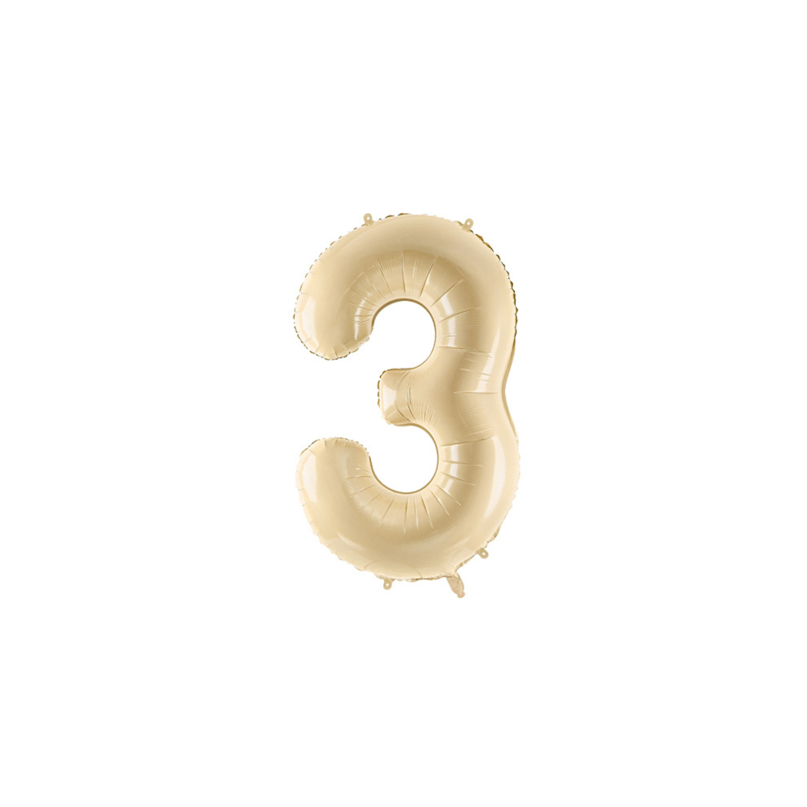 Cijferballon L (28 inch / 72 cm) beige 0 - 9