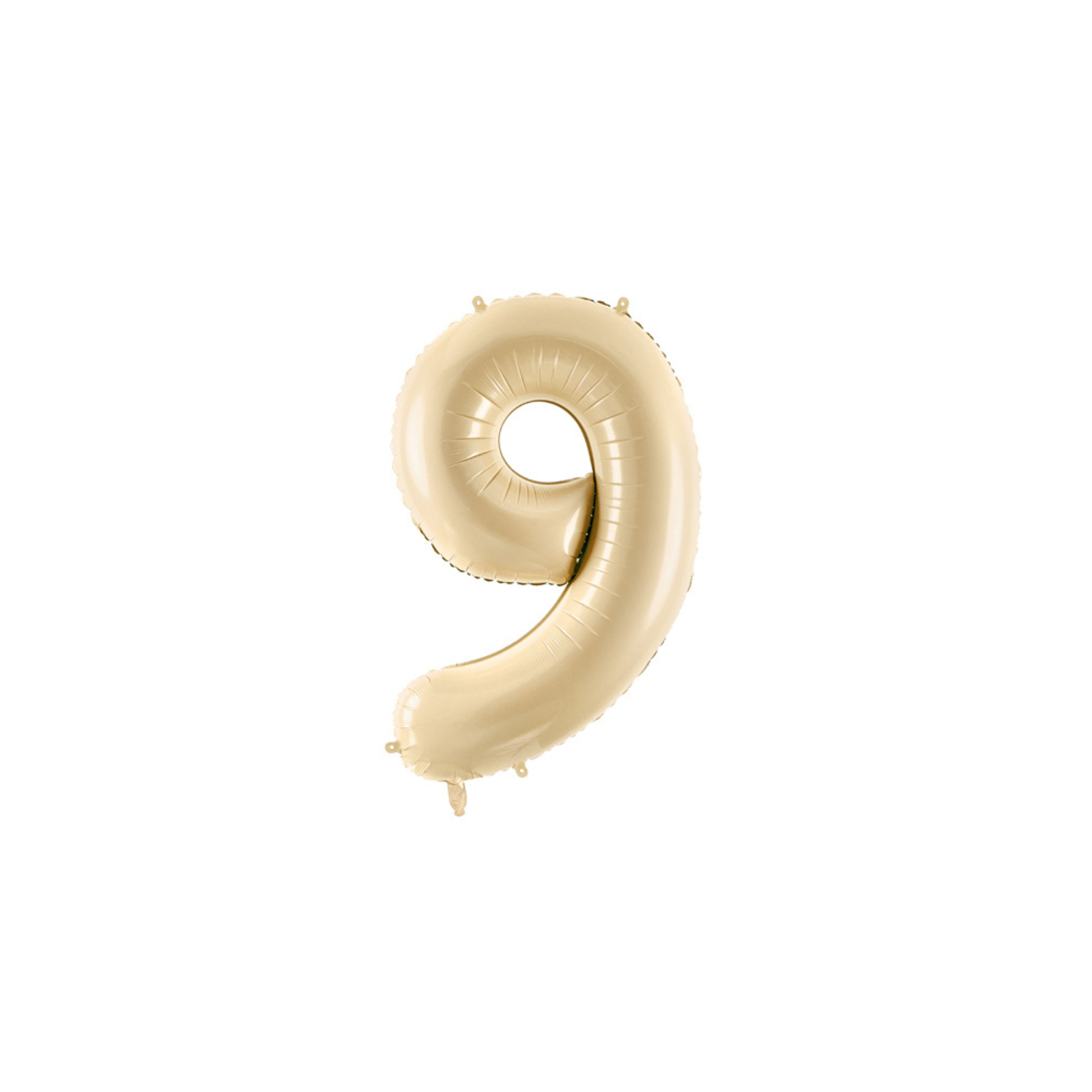 Cijferballon L (28 inch / 72 cm) beige 0 - 9