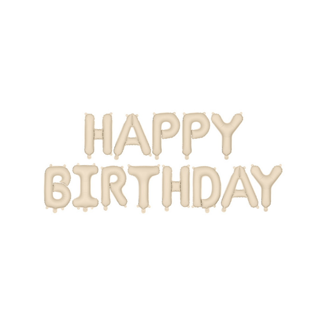 Folieballon Happy Birthday beige