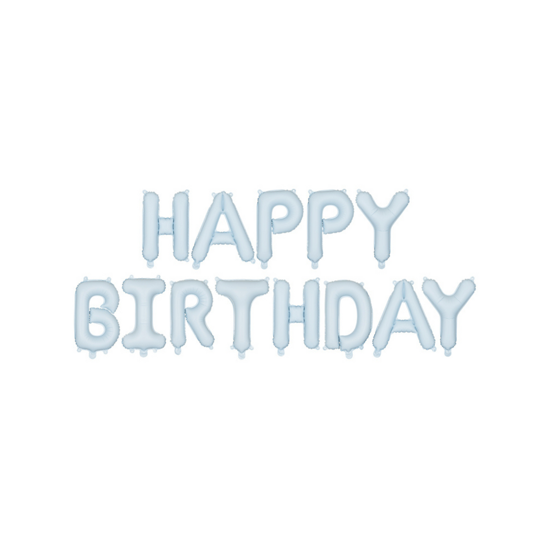 Folieballon Happy Birthday lichtblauw