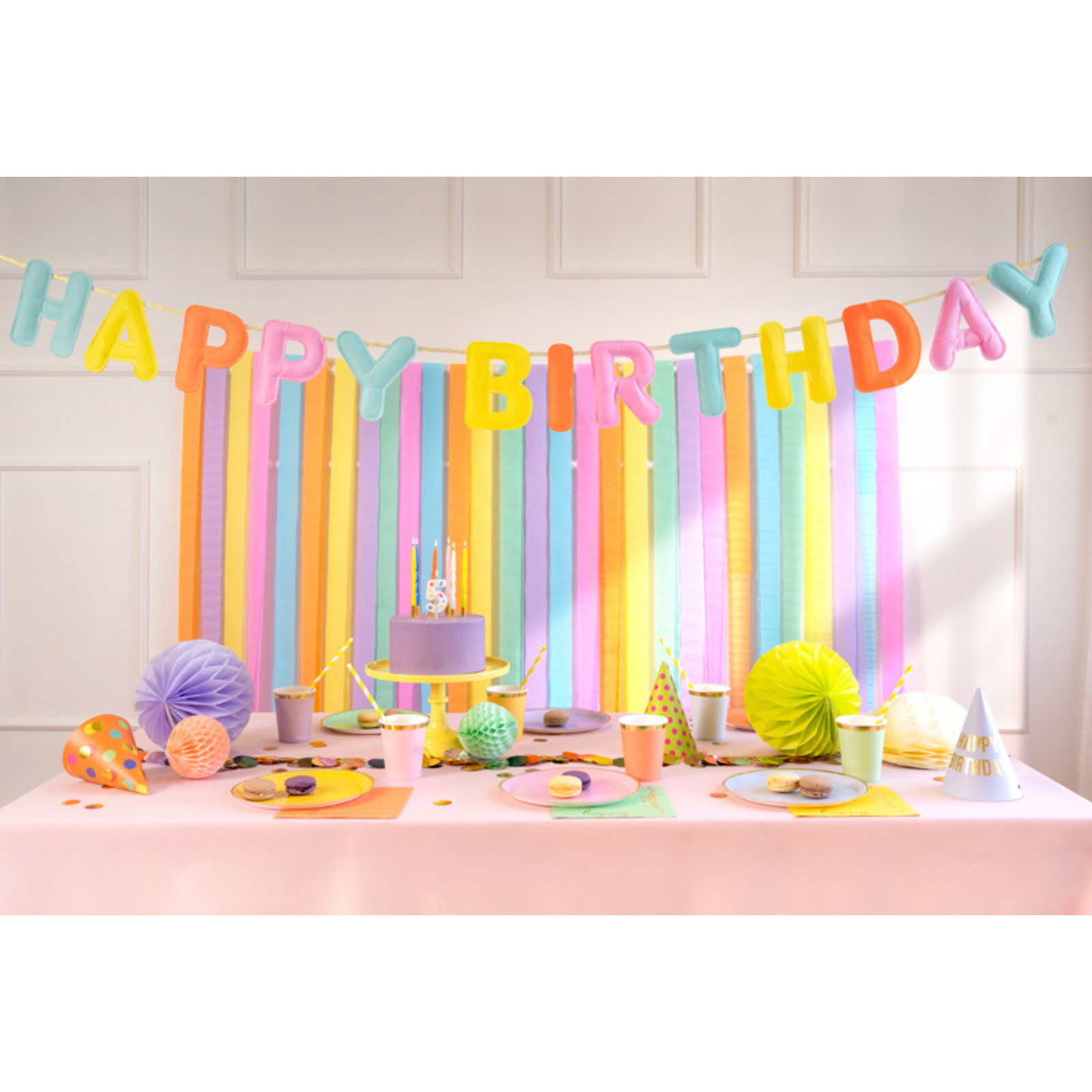 Happy Birthday slinger vilt 3 meter