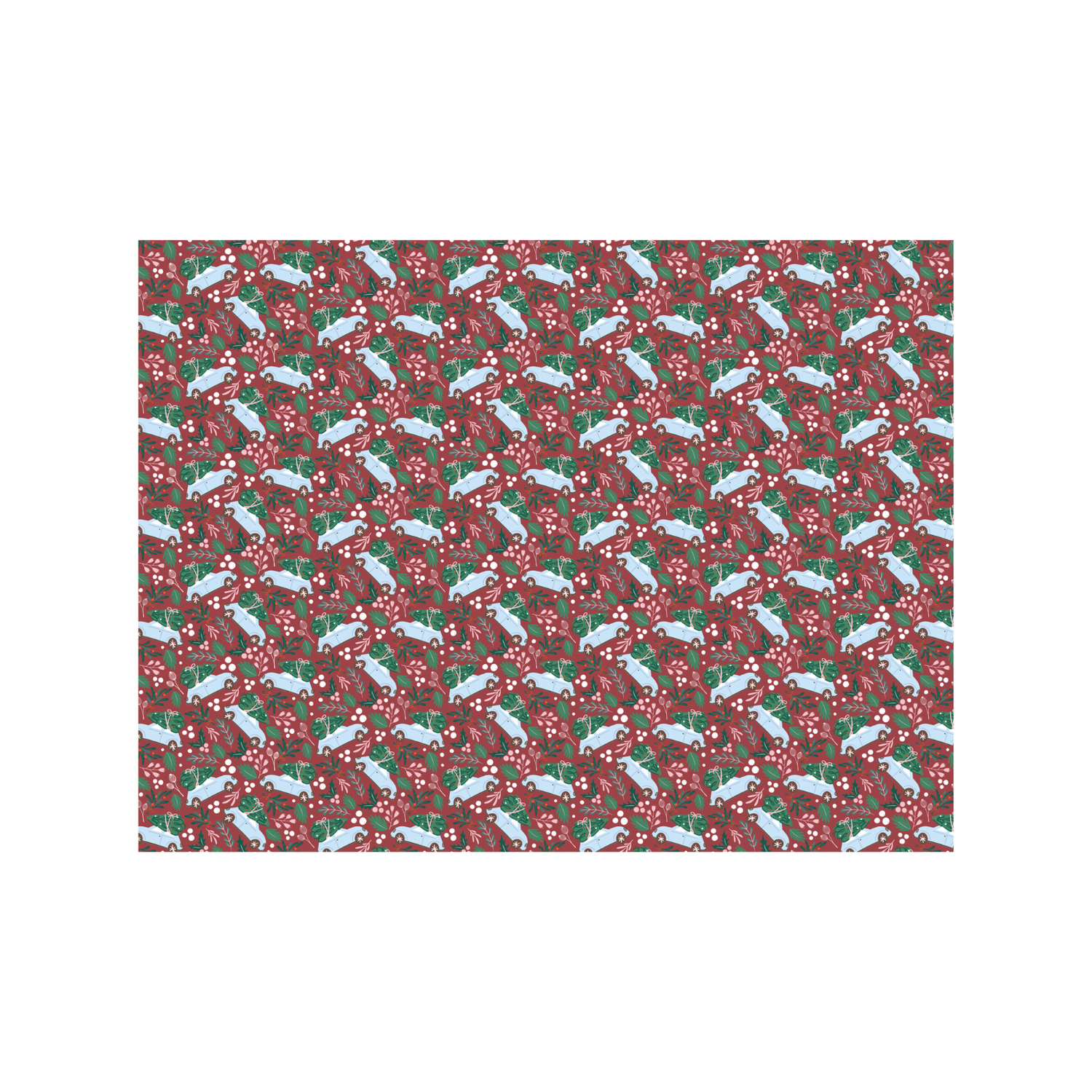 cadeaupapier voor kerstgeschenken met kerstauto&