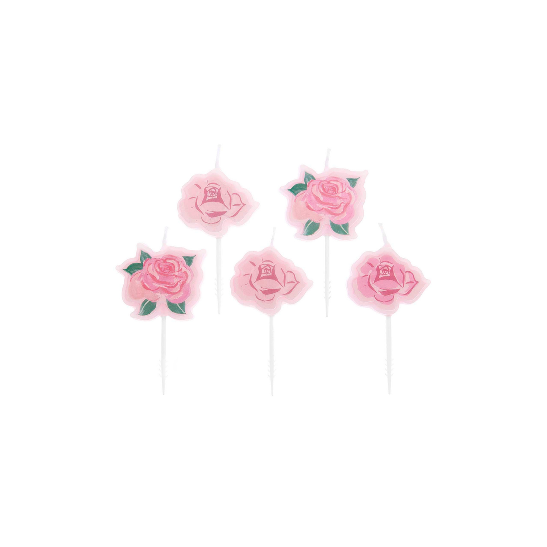 Kaarsjes rozen 5 stuks