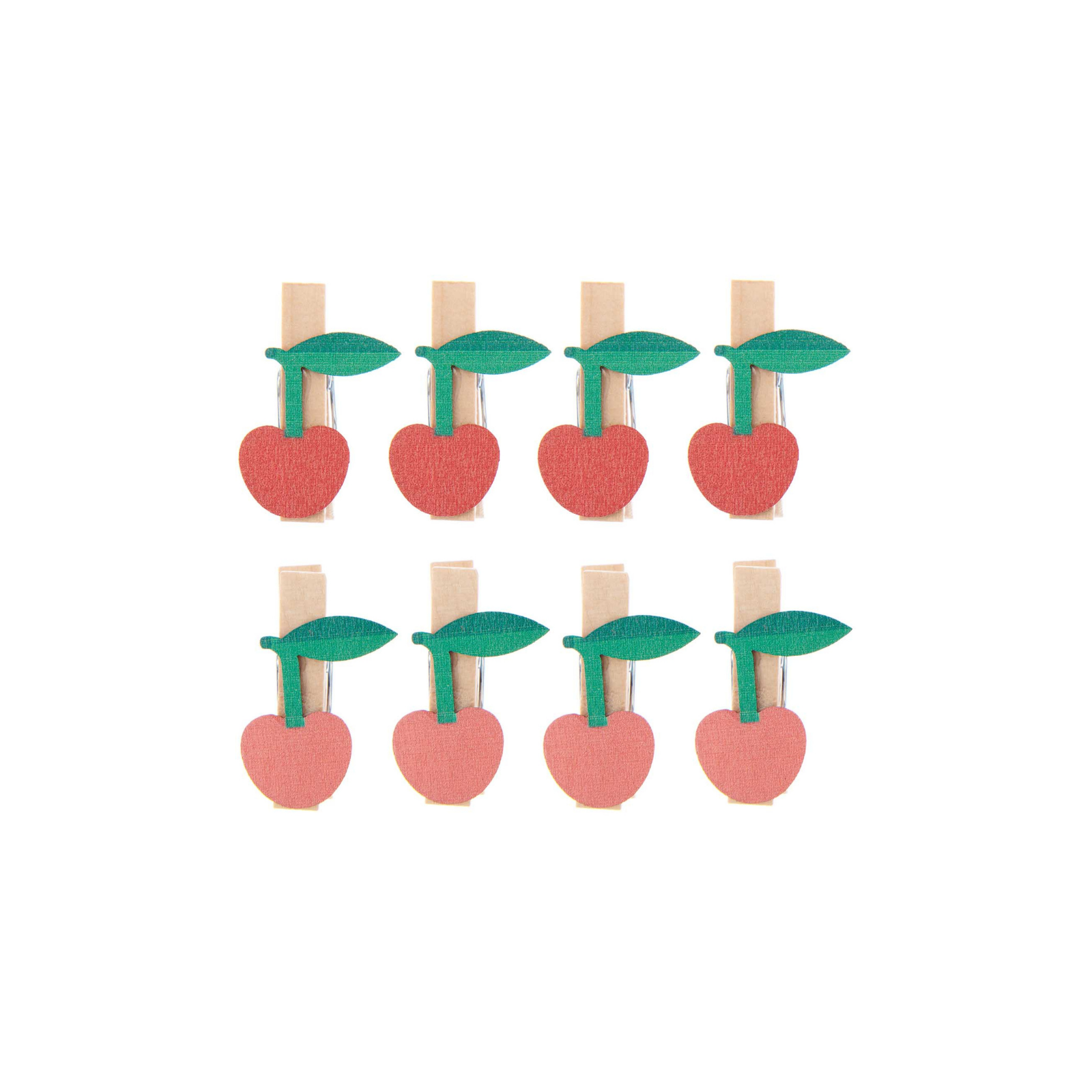 Deco knijpertjes kersen 8 stuks