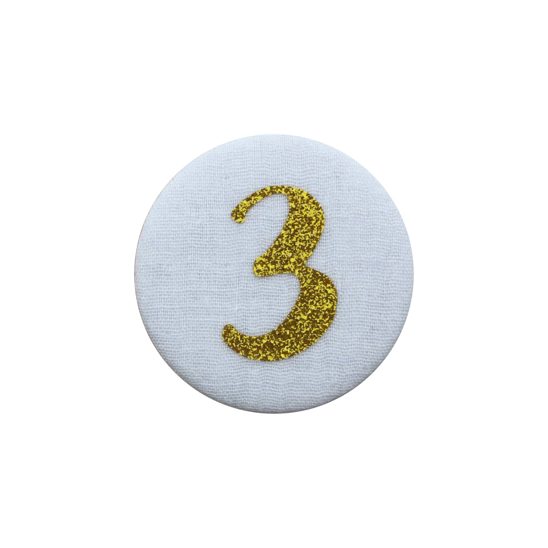Cijferbutton goud 3 - 6