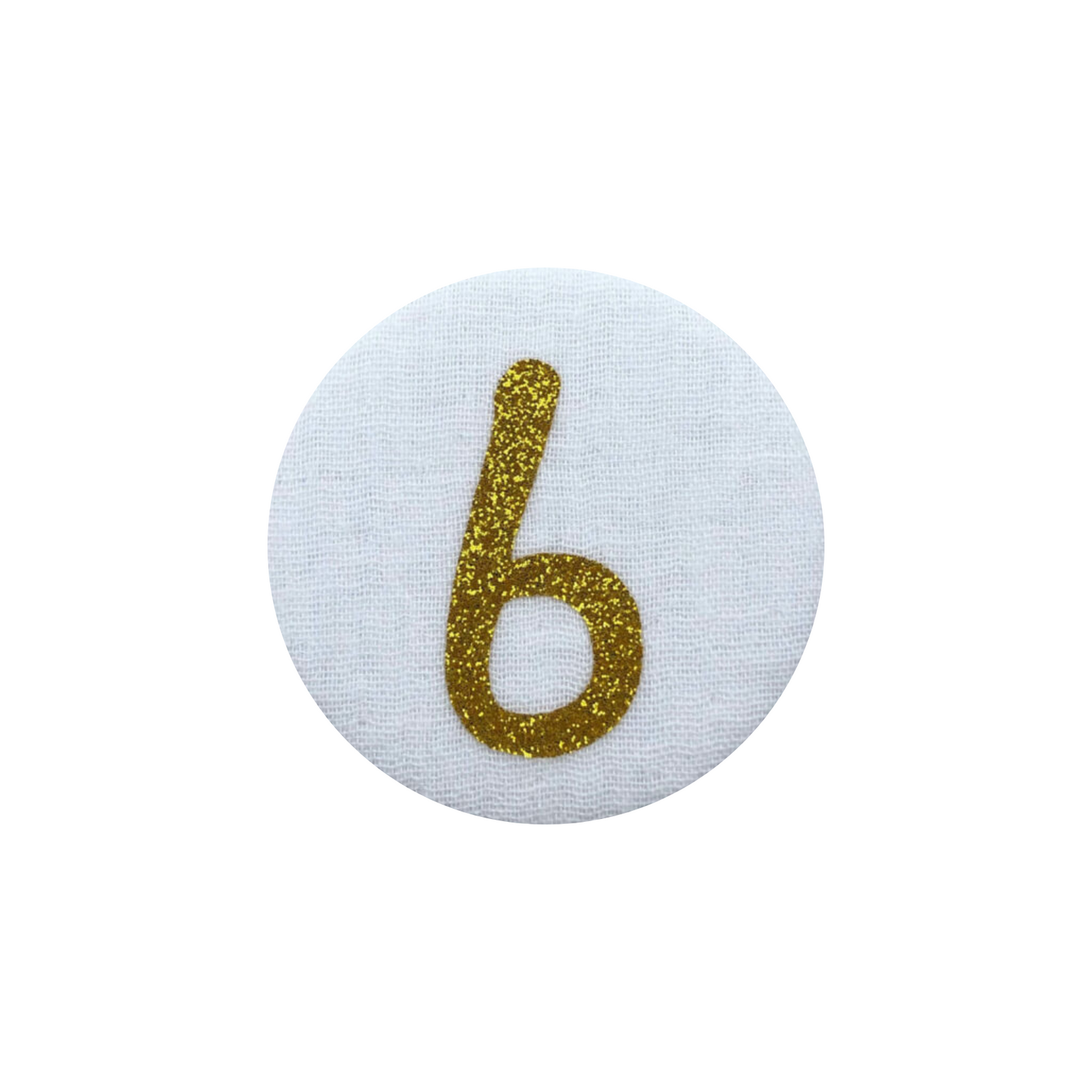 Cijferbutton goud 3 - 6