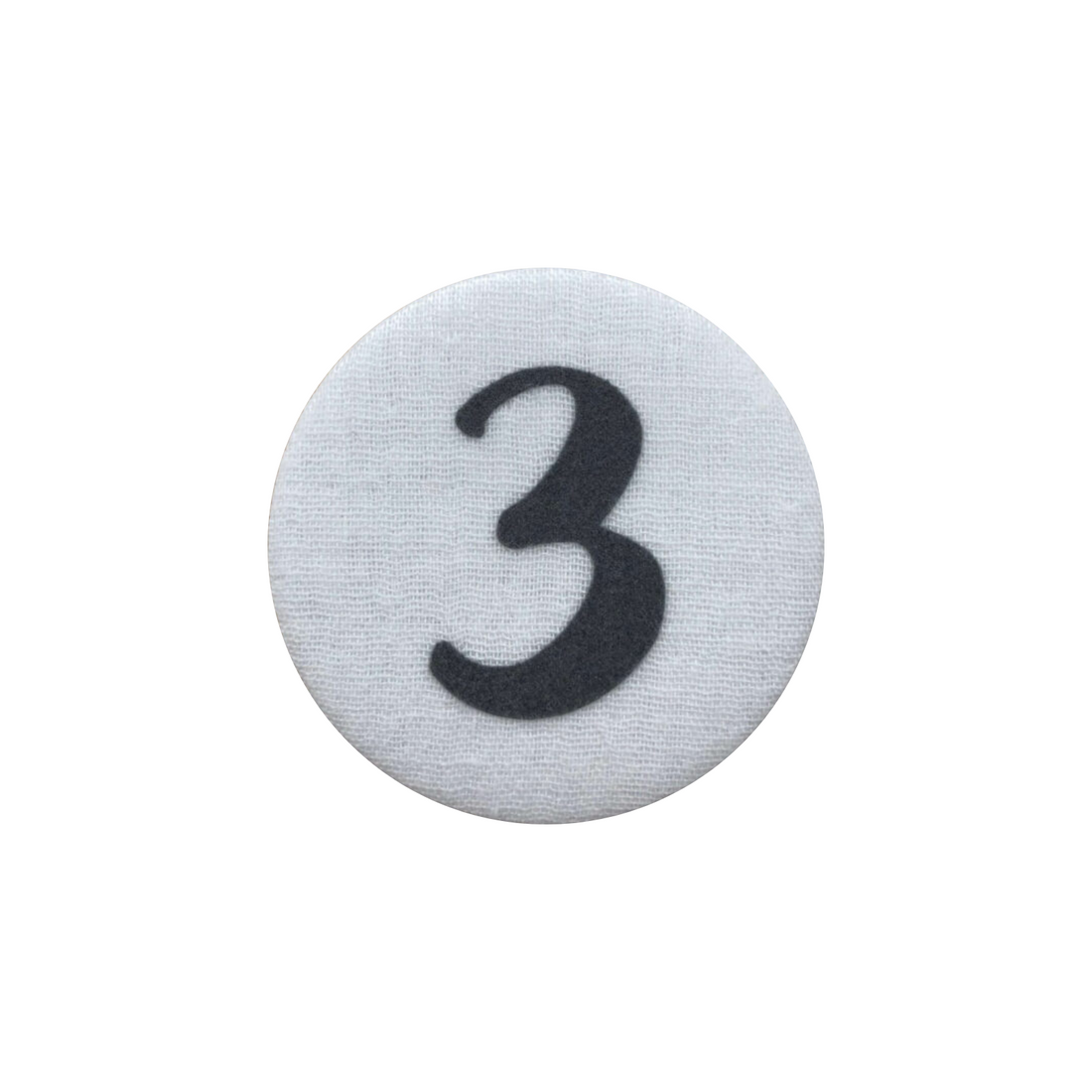 Cijferbutton blauw 3 - 6