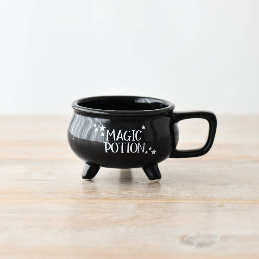 Magic potion zwarte mok voor thee of koffie Halloween herfst decoratie
