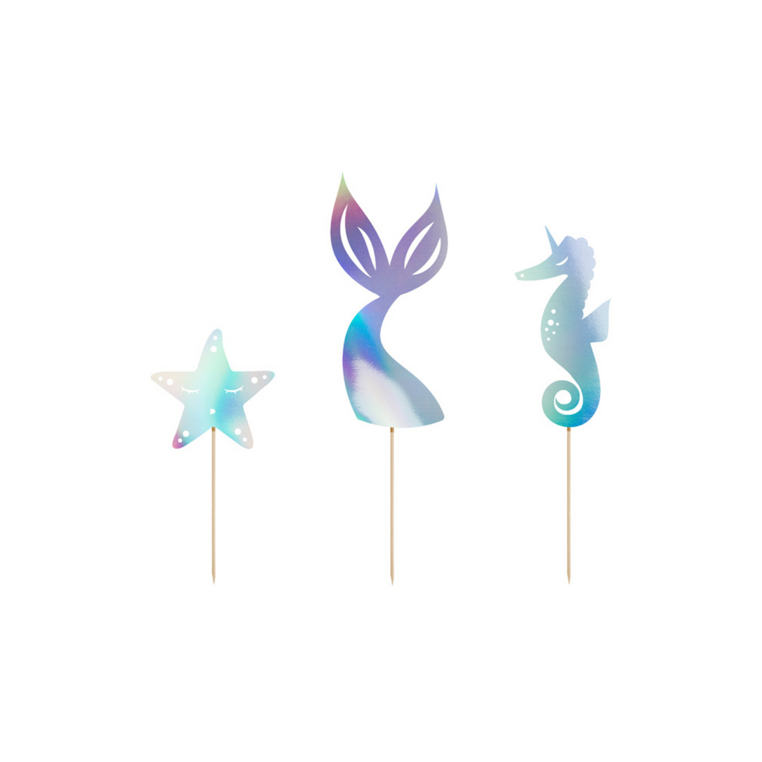 Taarttoppertjes mermaid party 3 stuks