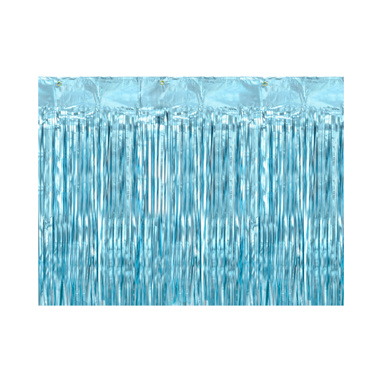 Deurgordijn metallic blauw