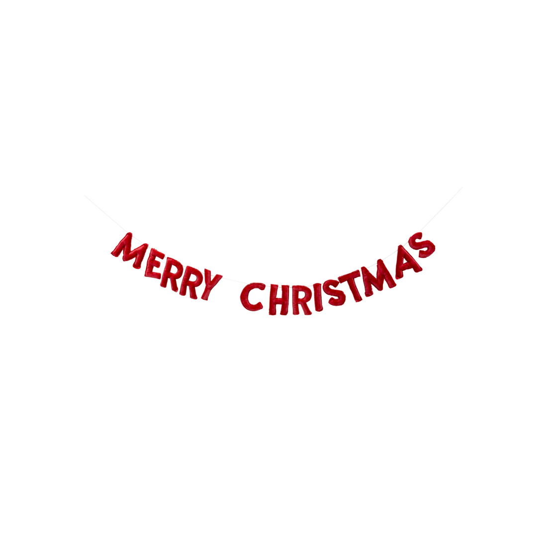 fluweel slinger merry christmas in het rood