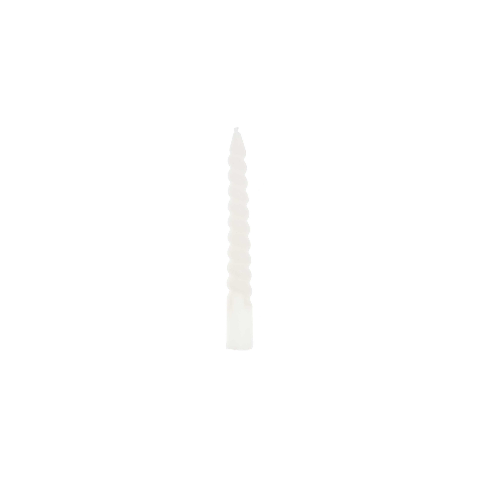 Spiraal potloodkaarsjes off white 10 stuks