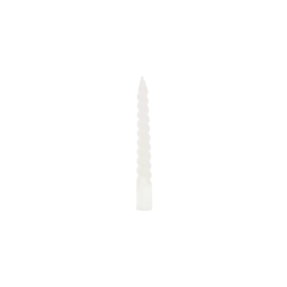 Spiraal potloodkaarsjes off white 10 stuks
