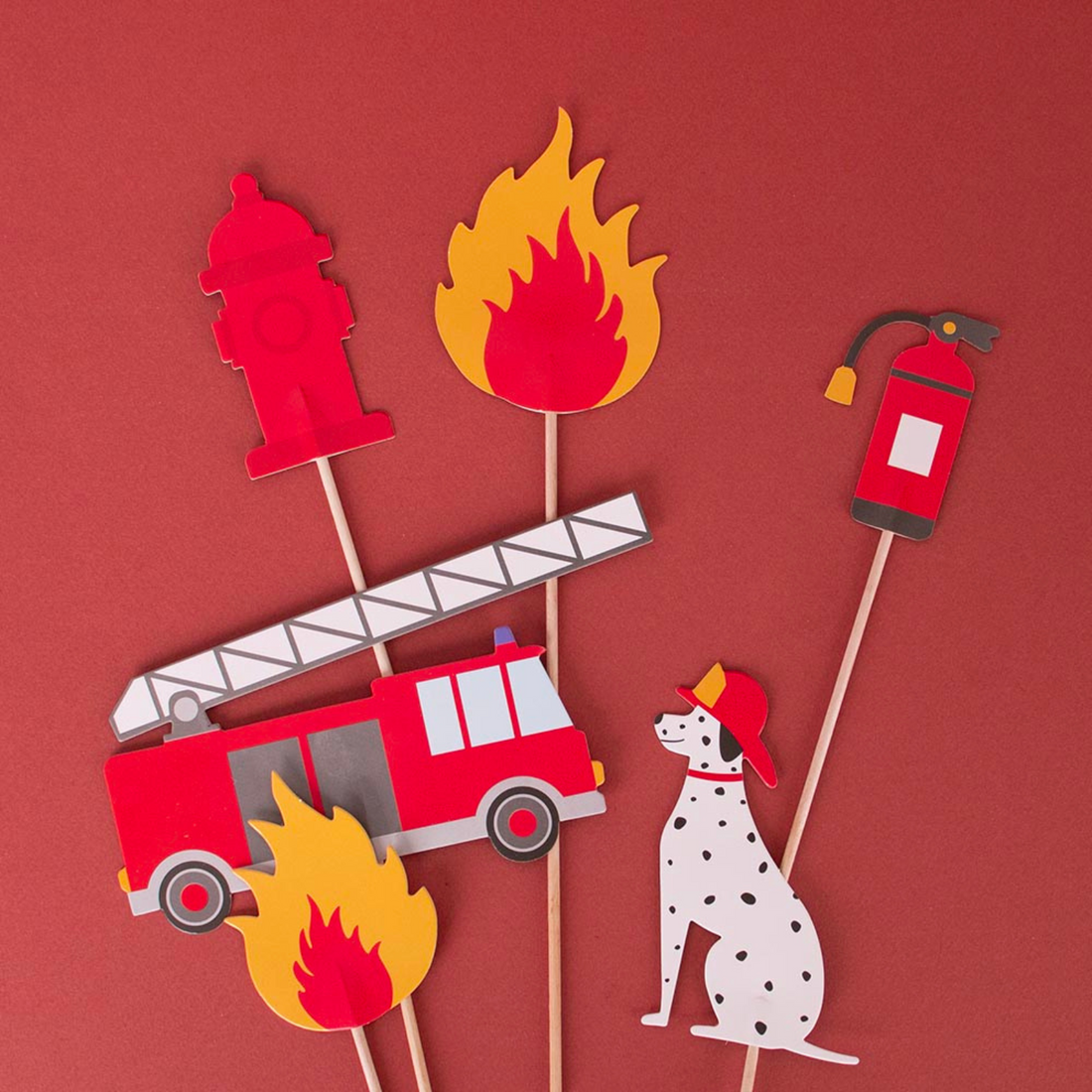 Taarttopper brandweer 6 stuks