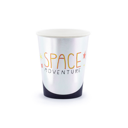 drinkbekertje voor een kinderfeest met als thema ruimte/space