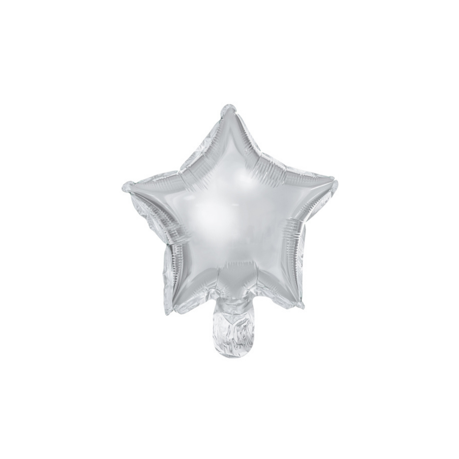 folieballon in de vorm van een ster zilverkleurig 25 cm 