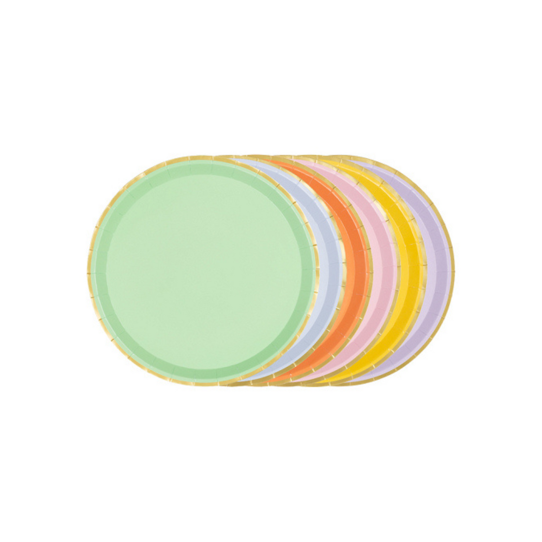 Bordjes pastel mix 6 stuks
