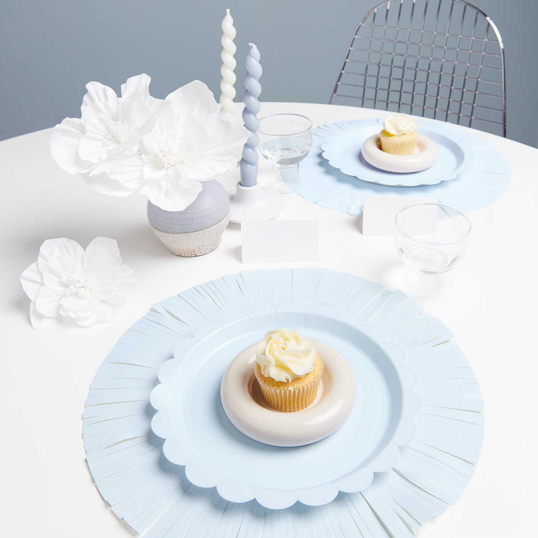 Cake en  tafelonderlegger pastelblauw
