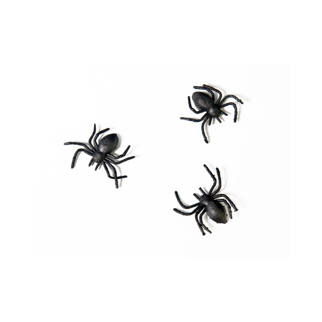 Halloween decoratie zwarte plastiek spinnen