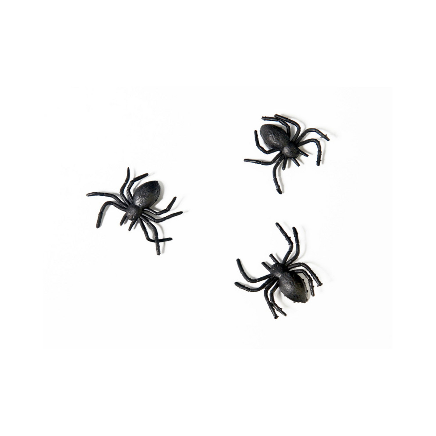 Halloween decoratie zwarte plastiek spinnen